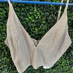 Silver sparkle crop top